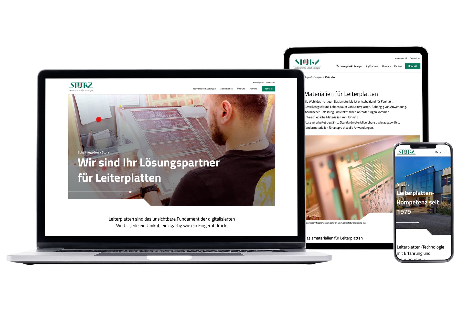 Screenshot der neuen Storz-Website